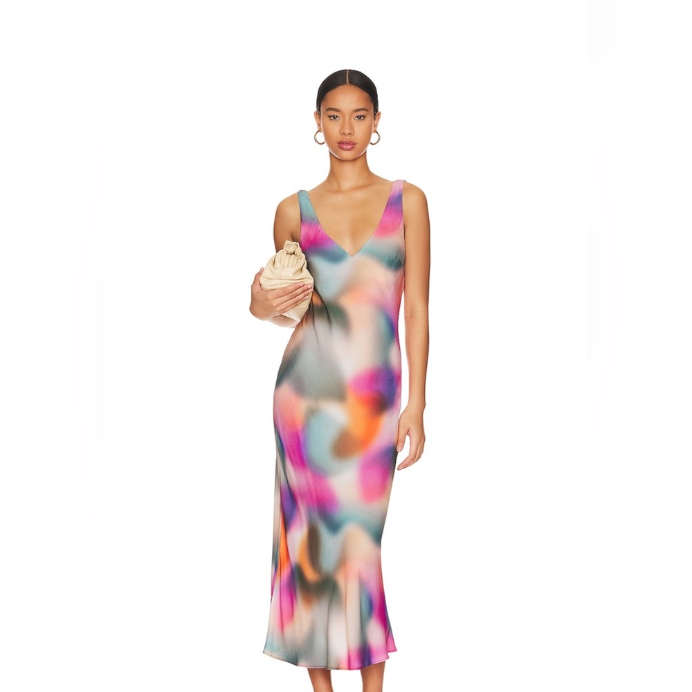 Multicolor Abstract Women's Dress